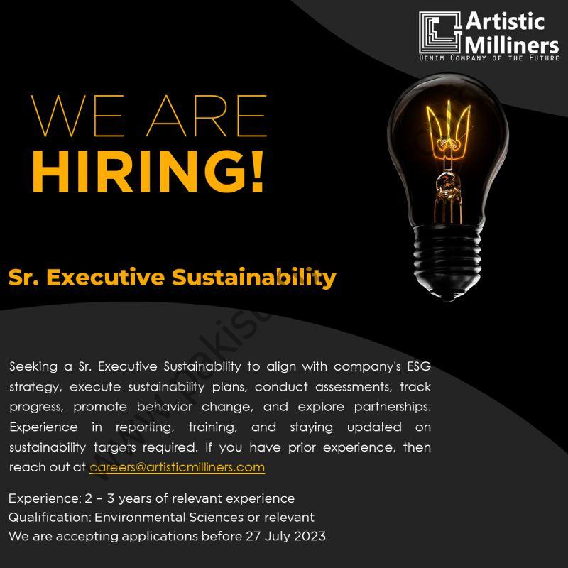 Artistic Milliners Pvt Ltd Jobs Senior Executive Sustainability 1