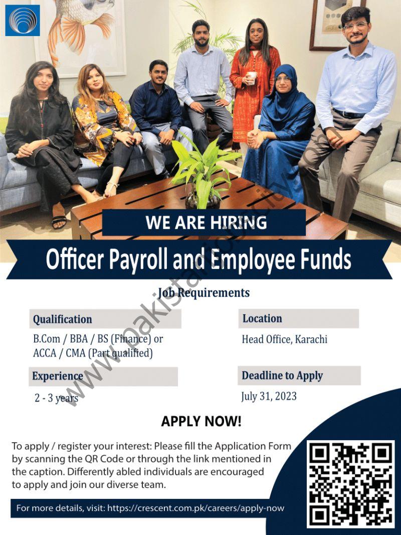 Crescent Steel & Allied Products Limited Jobs Officer Payroll And Employee Funds 1