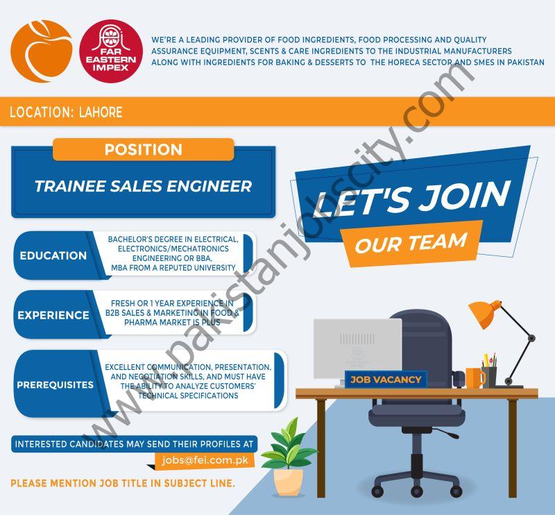 Far Eastern Impex Pvt Ltd Jobs Trainee Sales Engineer 1