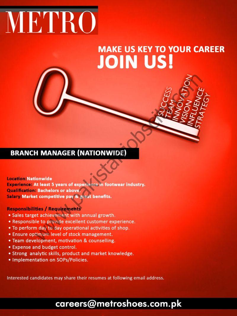 Metro Shoes Jobs Branch Manager 1