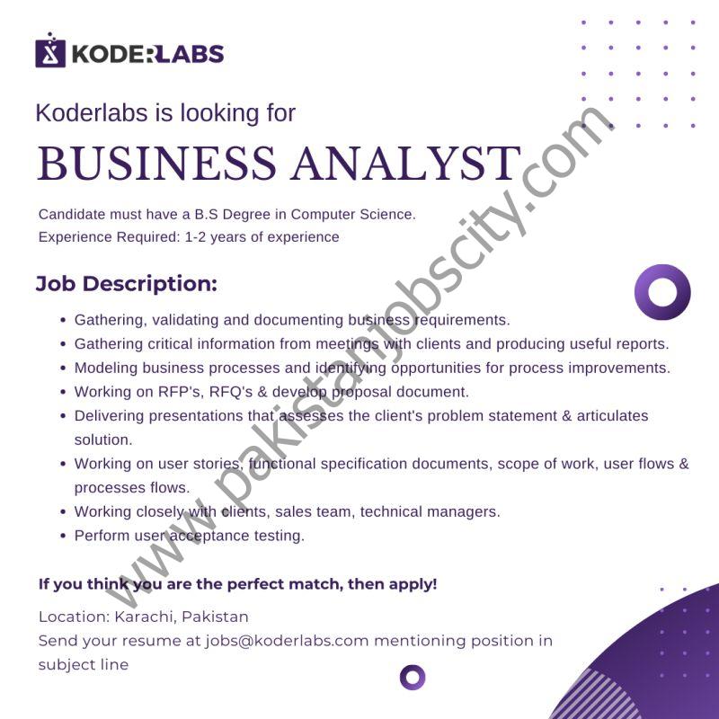 Koder Labs Jobs Business Analyst 1