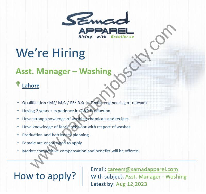 Samad Apparel Pvt Ltd Jobs August 2023 1