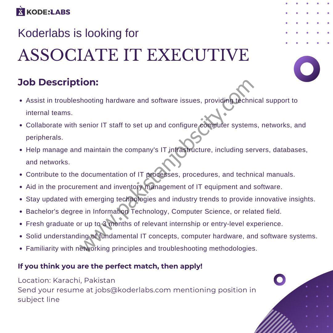 Koder Labs Jobs Associate IT Executive 1