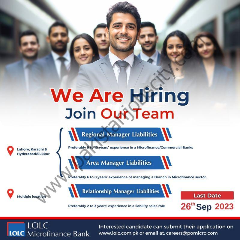 LOLC Microfinance Bank Limited Jobs September 2023 1