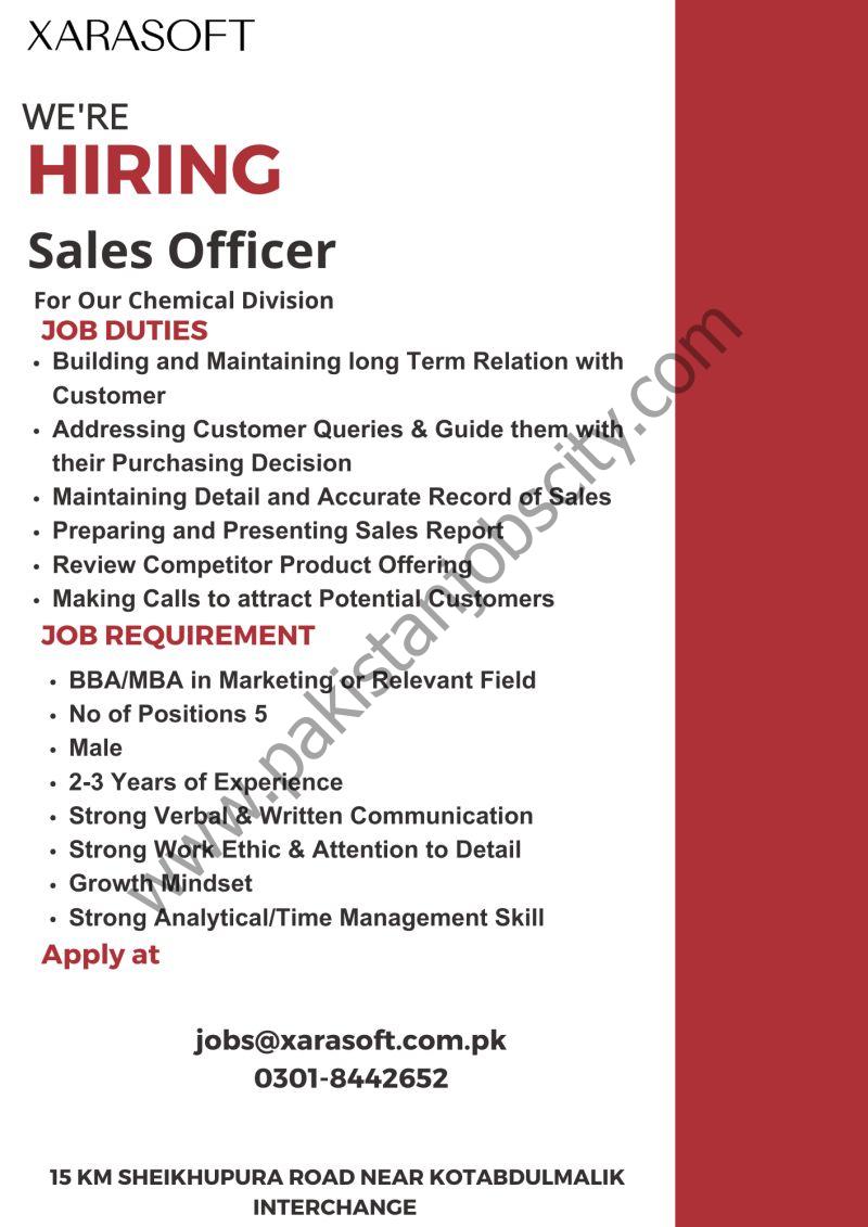 Xarasoft Pvt Ltd Jobs Sales Officer 1