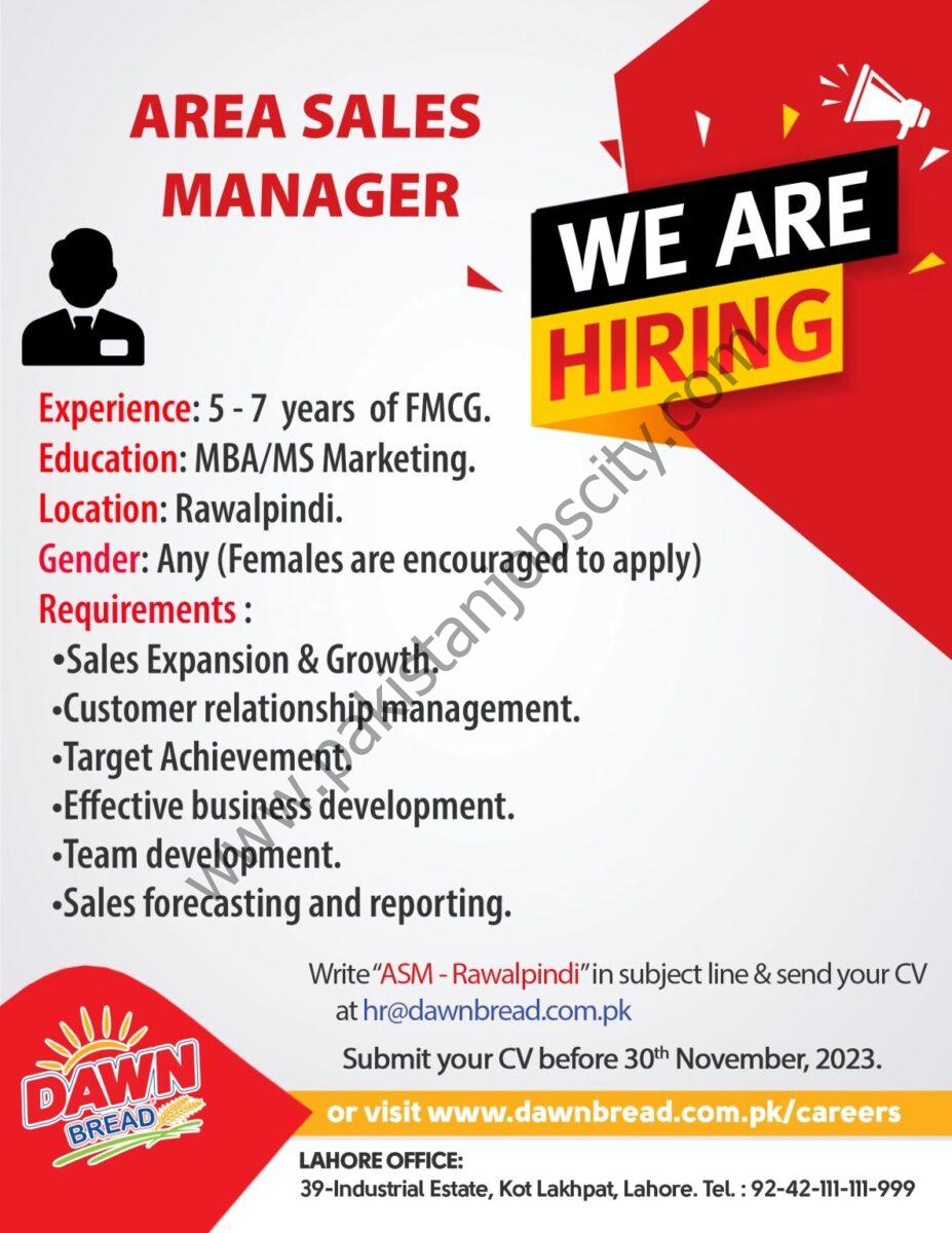 Dawn Bread Jobs Area Sales Manager  1