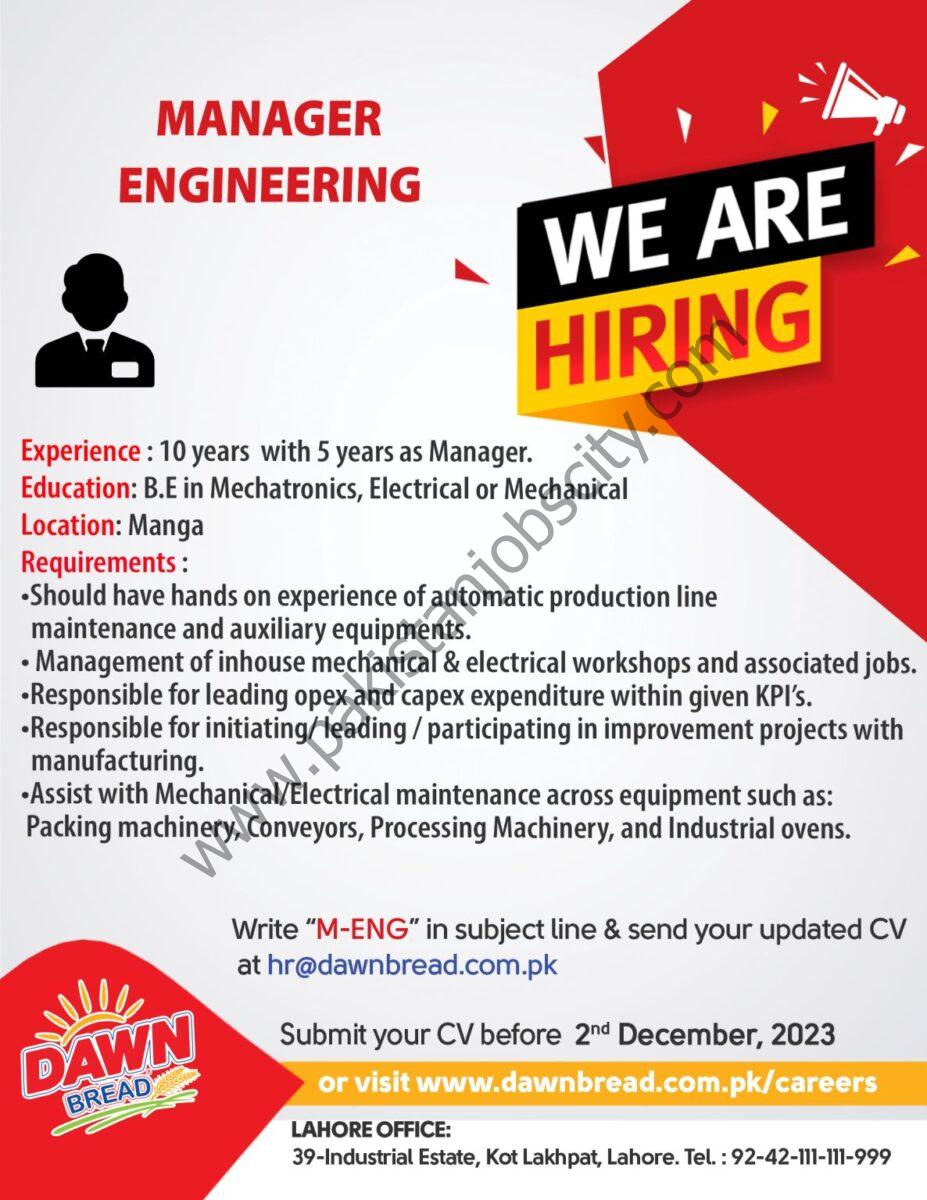 Dawn Bread Jobs Manager Engineering 1