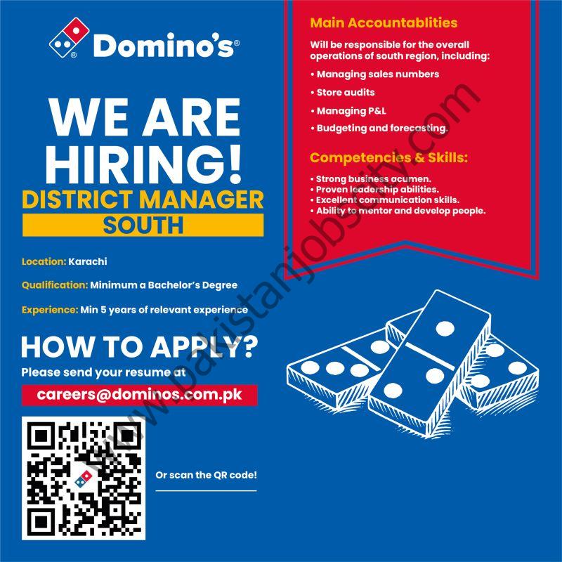 Domino's Pizza Pakistan Jobs District Manager 1
