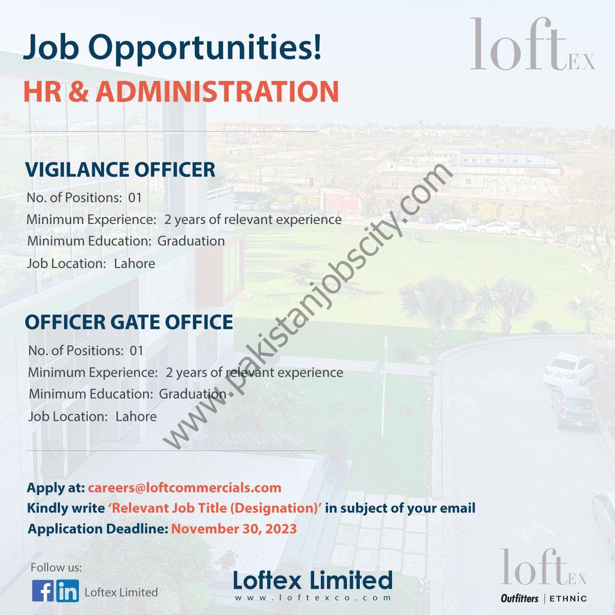 Loftex Limited Jobs December 2023 1