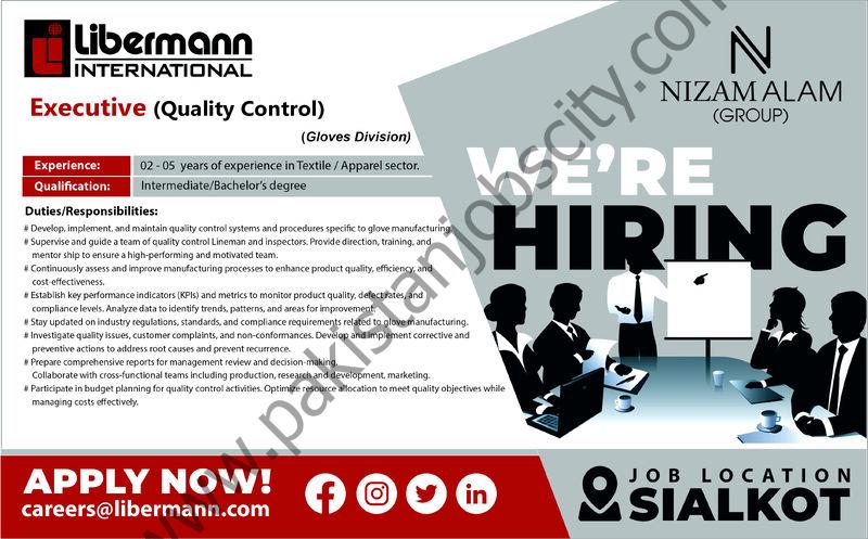 Nizam Alam Group Jobs Executive Quality Control 1