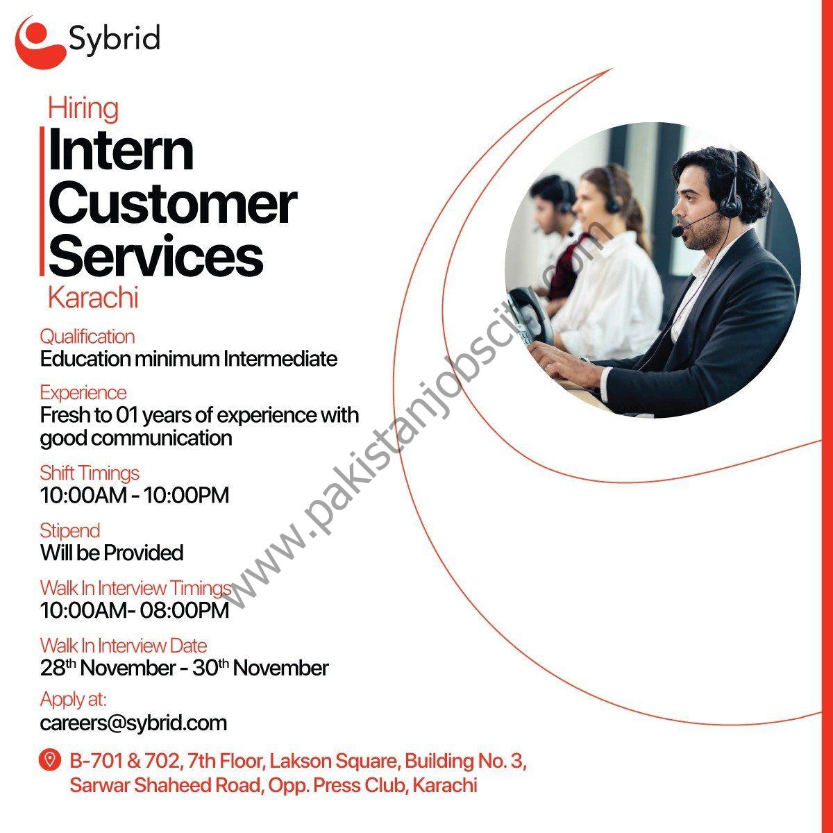 Sybrid Pvt Ltd Jobs Intern Customer Services 1