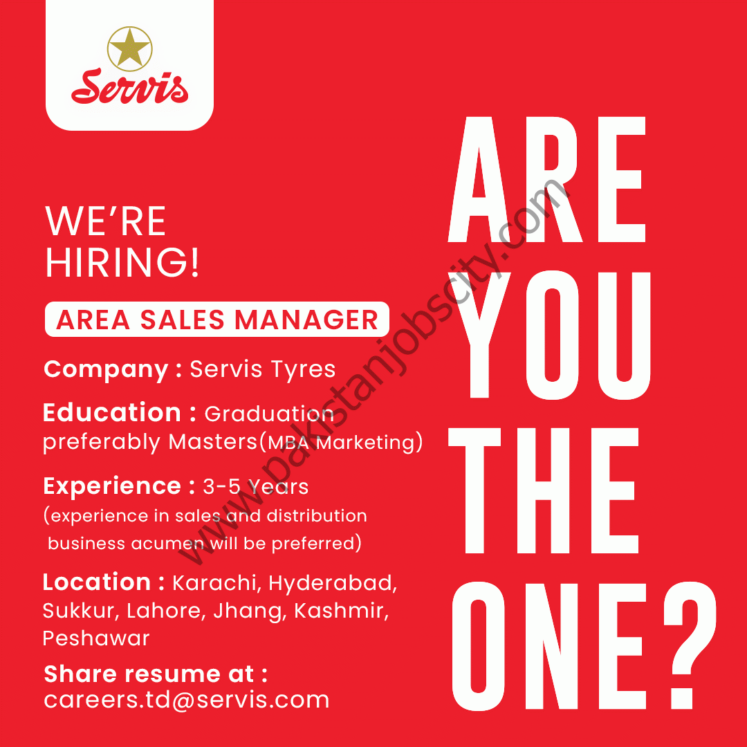 Servis Tyres Jobs Area Sales Manager 1