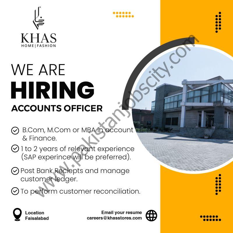 Khas Stores Jobs Accounts Officer 1