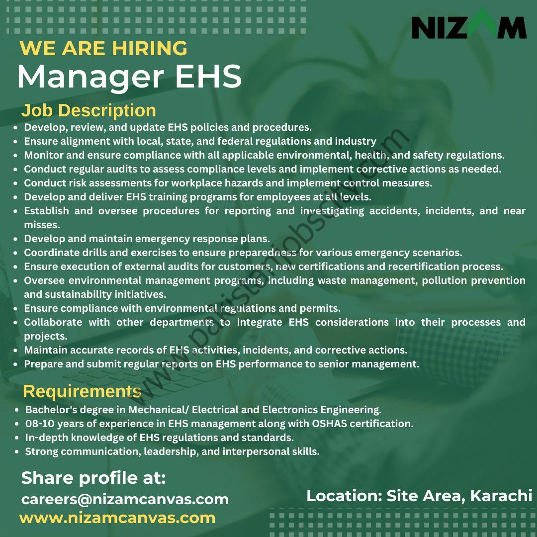 Nizam Canvas Jobs Manager EHS 1