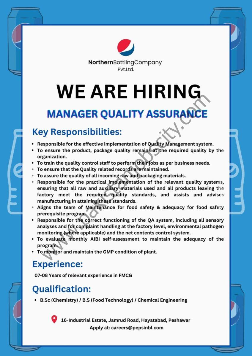 Northern Bottling Pvt Ltd Jobs Manager Quality Assurance 1