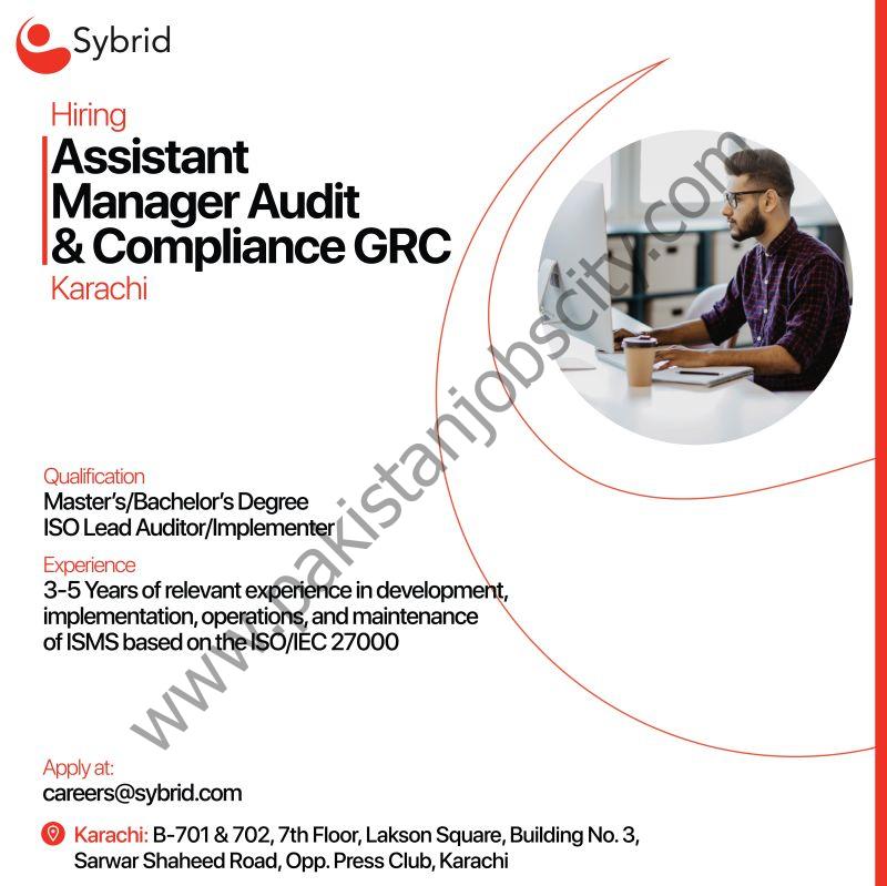 Sybrid Pvt Ltd Jobs Assistant Manager Audit & Compliance GRC 1