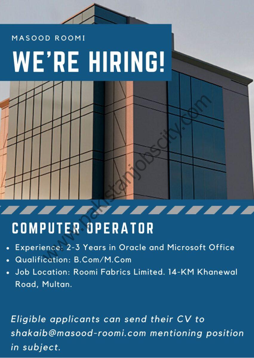 Masood Roomi Jobs Computer Operator 1