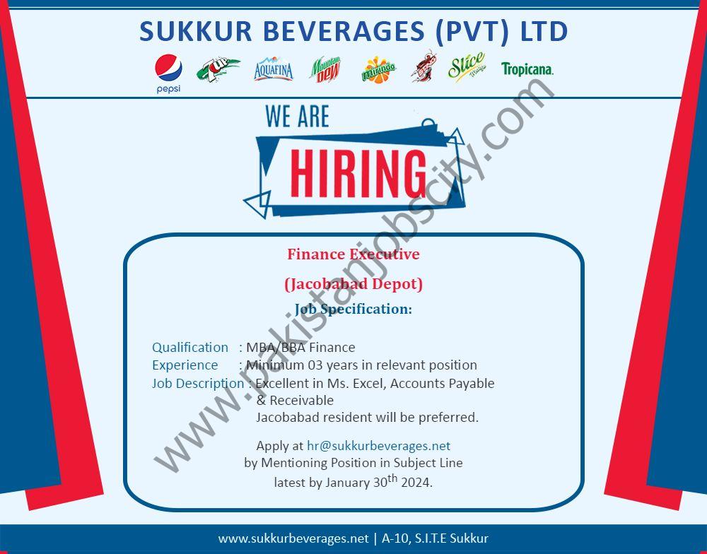 Sukkur Beverages Pvt Ltd Jobs Finance Executive 1