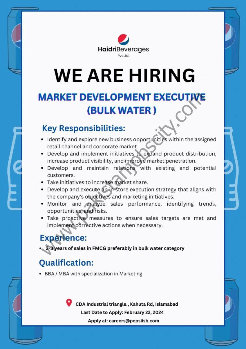 Haidri Beverages Pvt Ltd Jobs February 2024 1