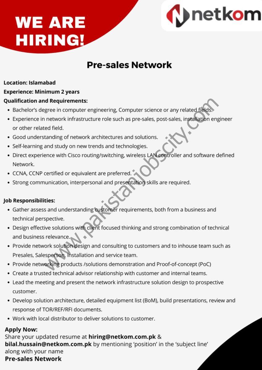 Netkom Technologies Pvt Ltd Jobs March 2024 1