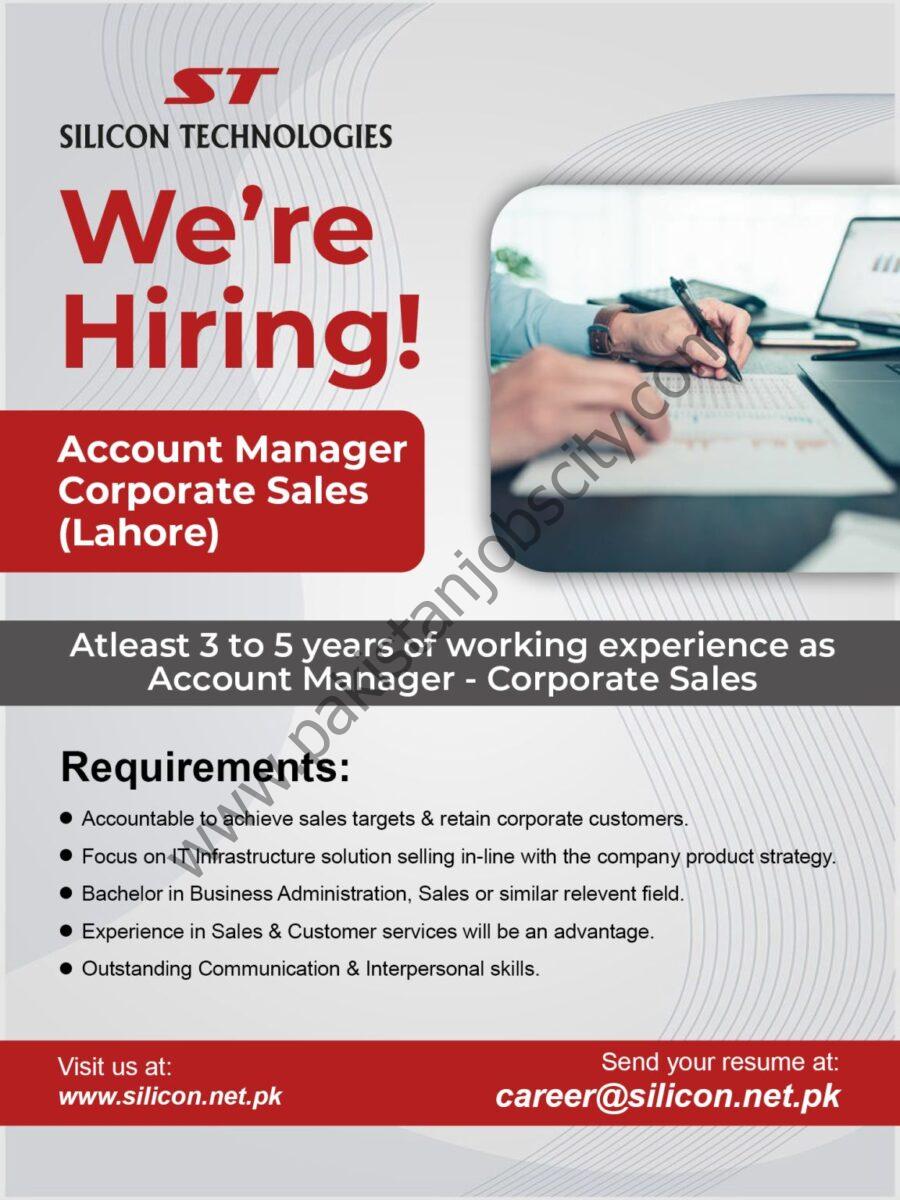 Silicon Technologies Jobs Account Manager Corporate Sales 2