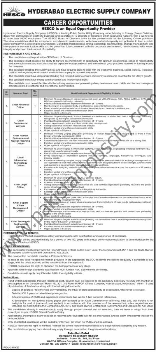 Hyderabad Electric Supply Co HESCO Jobs 10 March 2024 Dawn 1