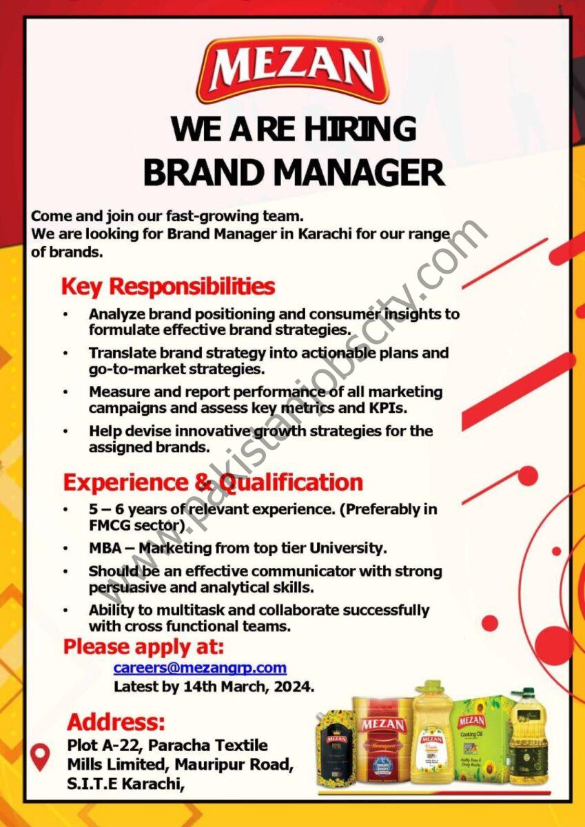 Mezan Group Jobs Brand Manager  1