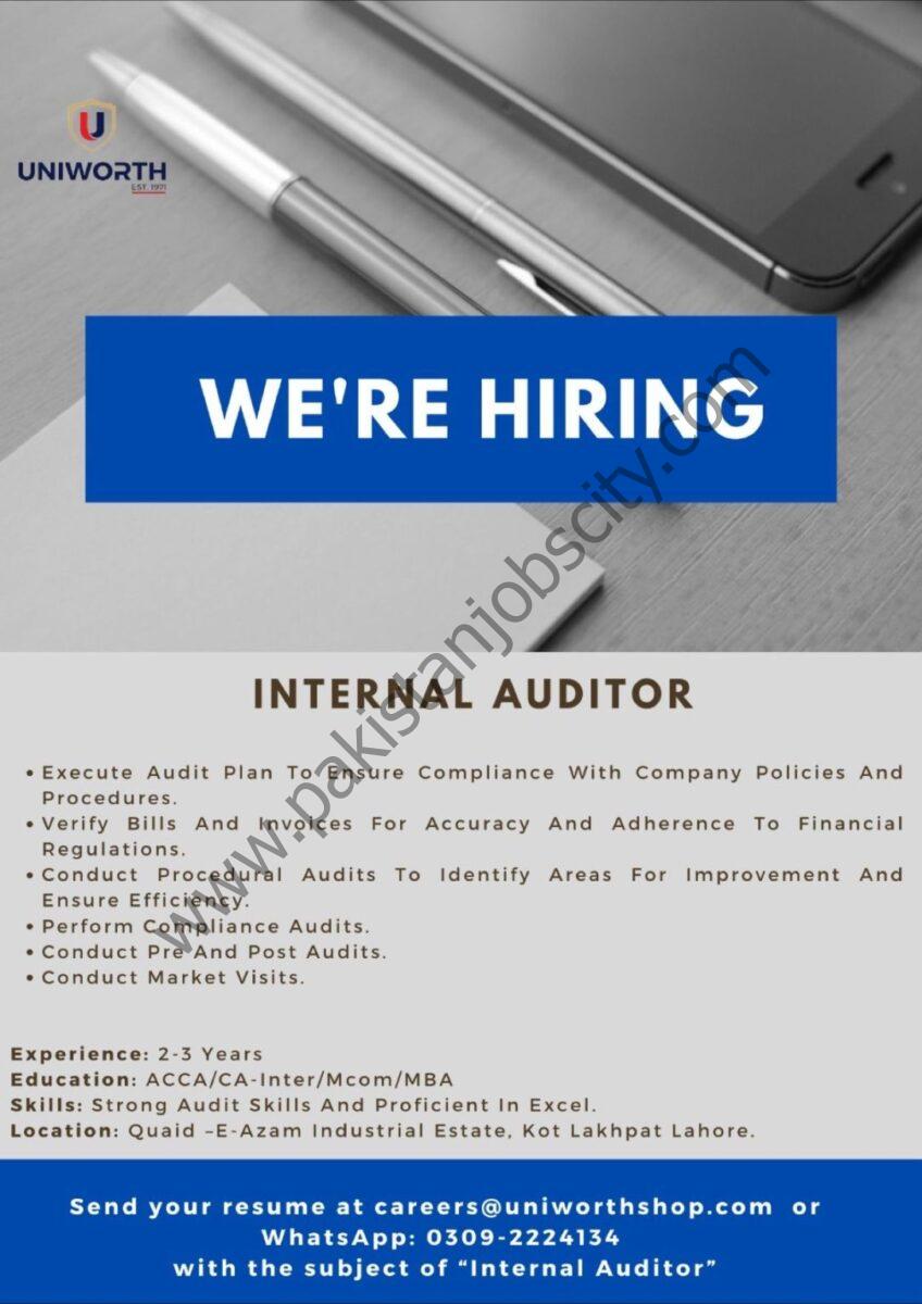 Uniworth Jobs Internal Auditor 1