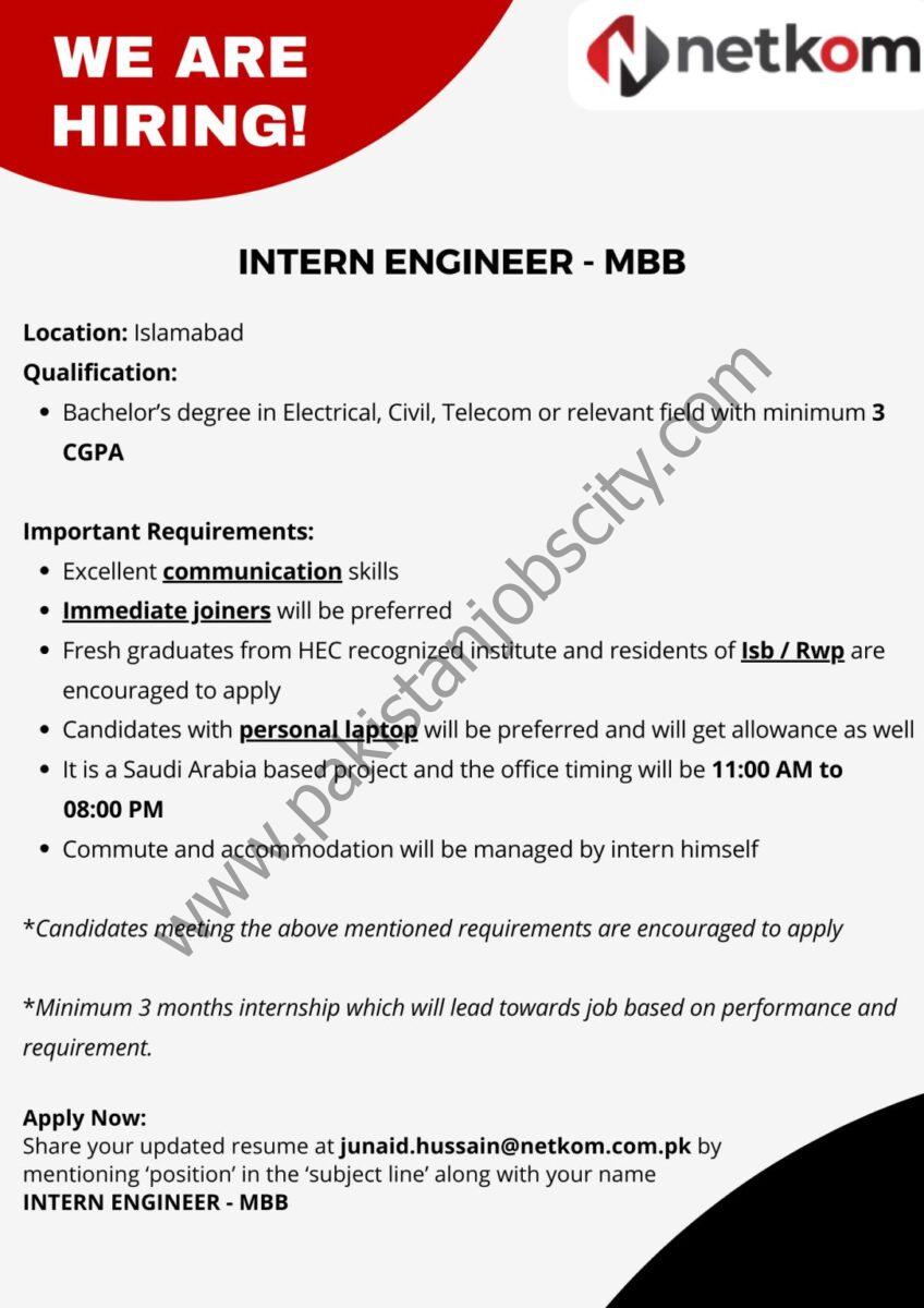 Netkom Technologies Jobs Intern Engineer MBB 1
