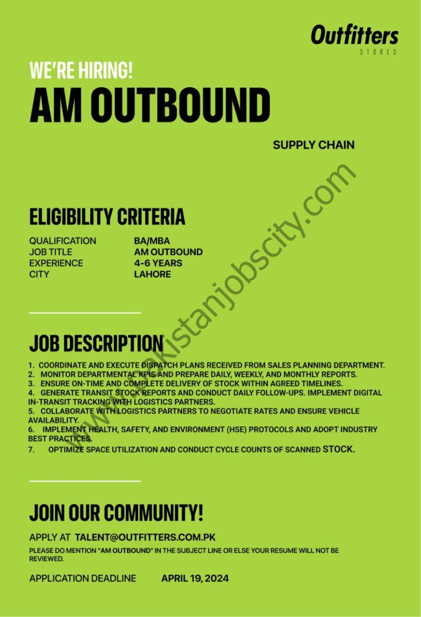 Outfitters Stores Pvt Ltd Jobs AM Out Bound 1