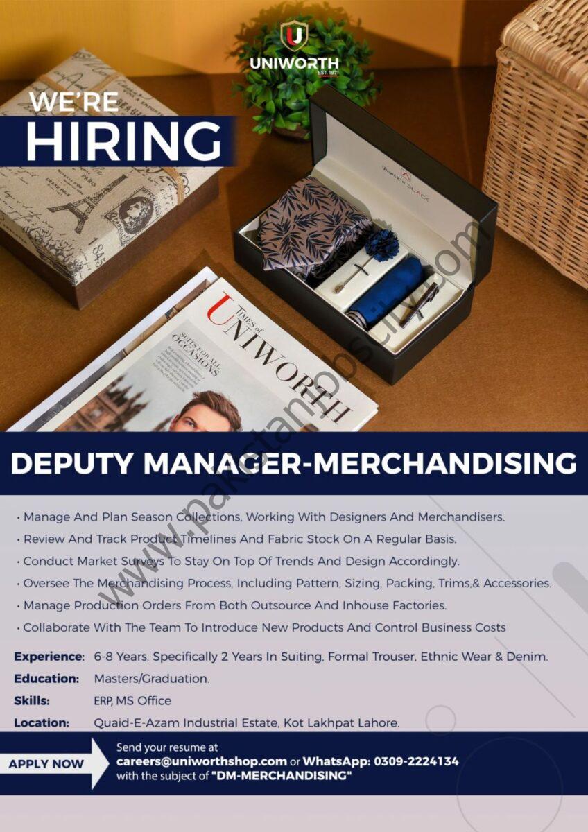 Uniworth Shop Jobs Deputy Manager Merchandising 1