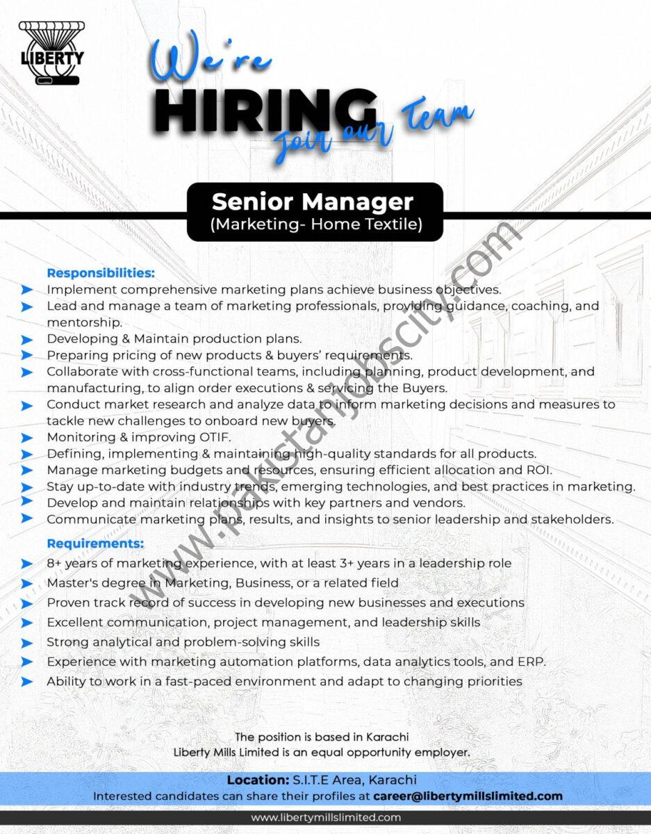 Liberty Mills Limited Jobs Senior Manager 1