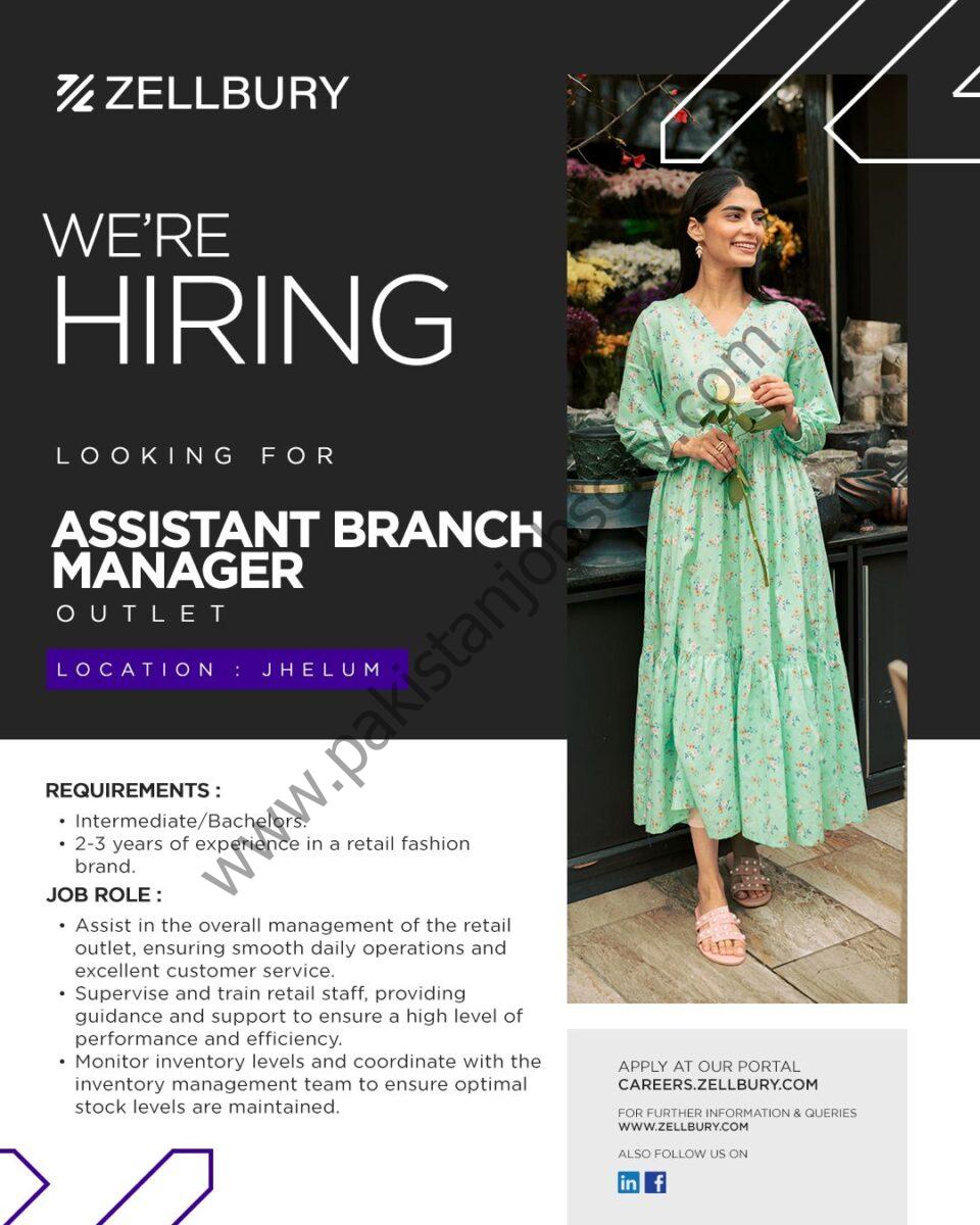 Zellbury Pakistan Jobs Assistant Branch Manager 1