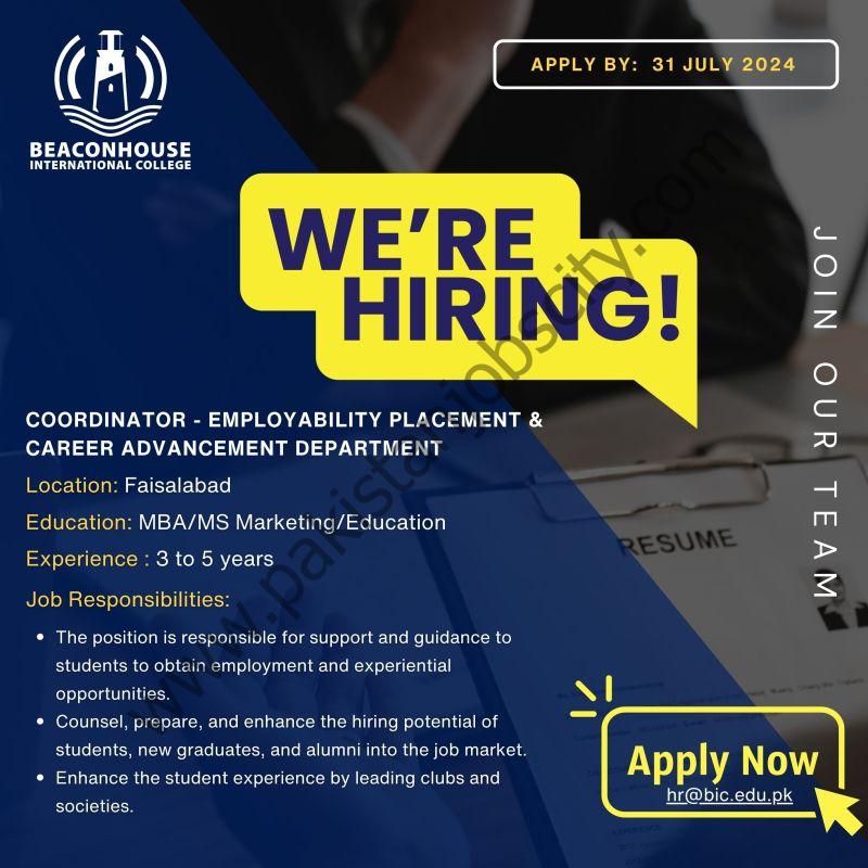 Beaconhouse International College Jobs July 2024 2