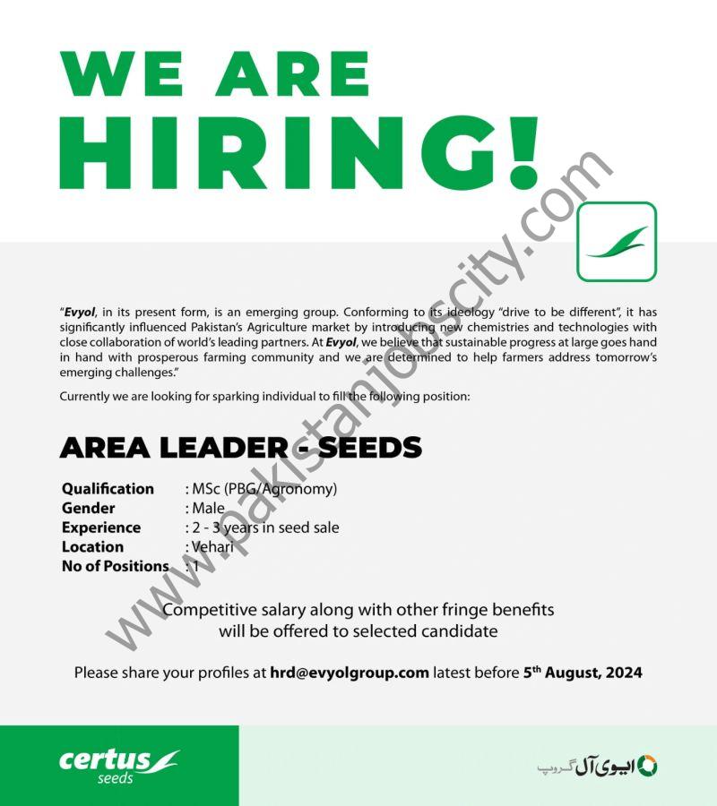 Evyol Pakistan Jobs Area Leader Seeds 1