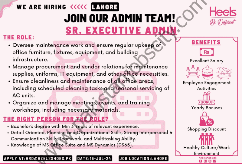 Heels Shoes Jobs Sr Executive Admin 1
