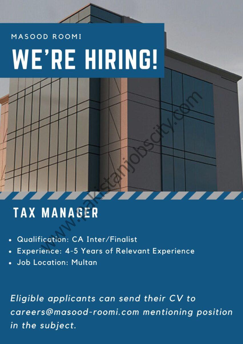 Masood Roomi Jobs Tax Manager 1