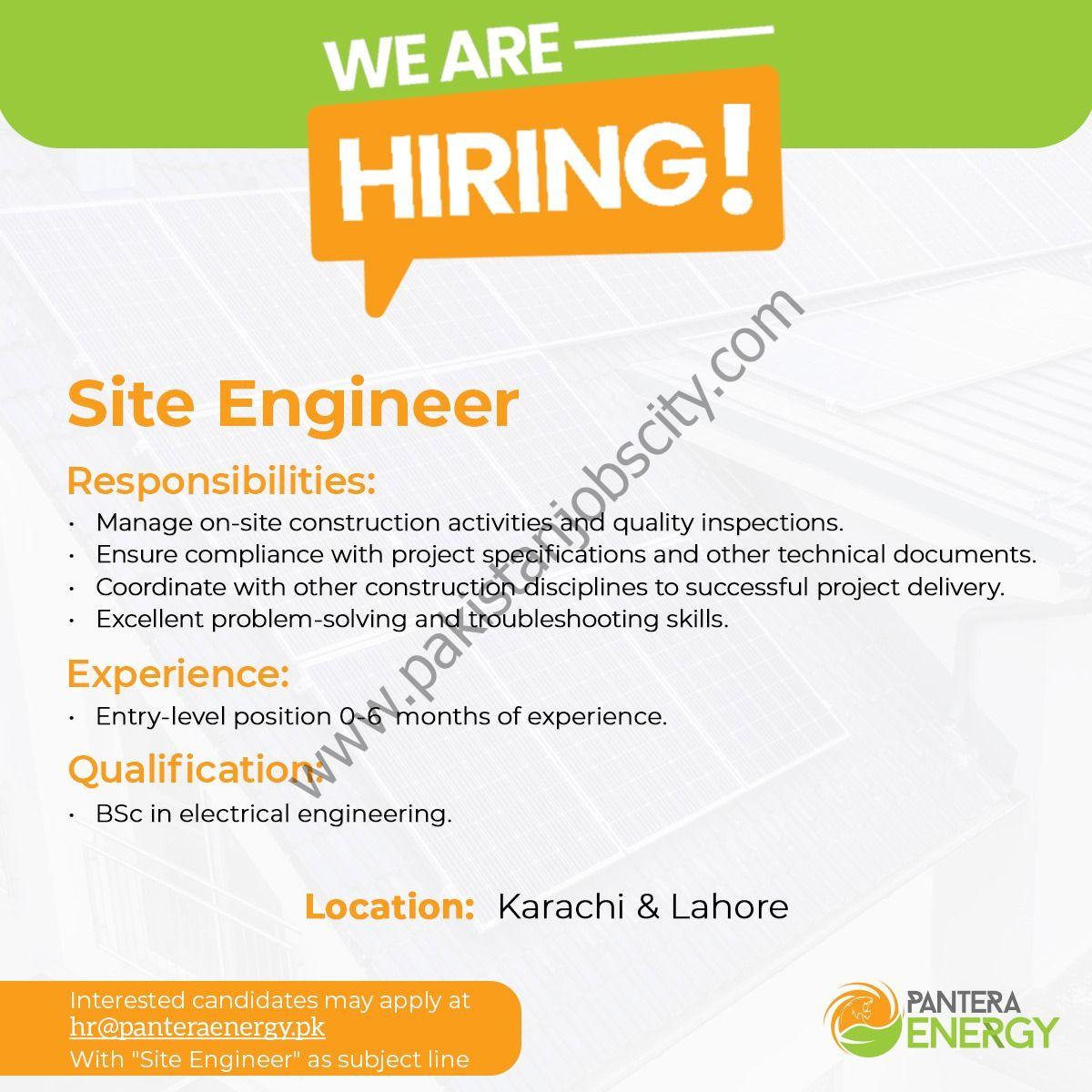 Pantera Energy Ltd Jobs Site Engineer 1