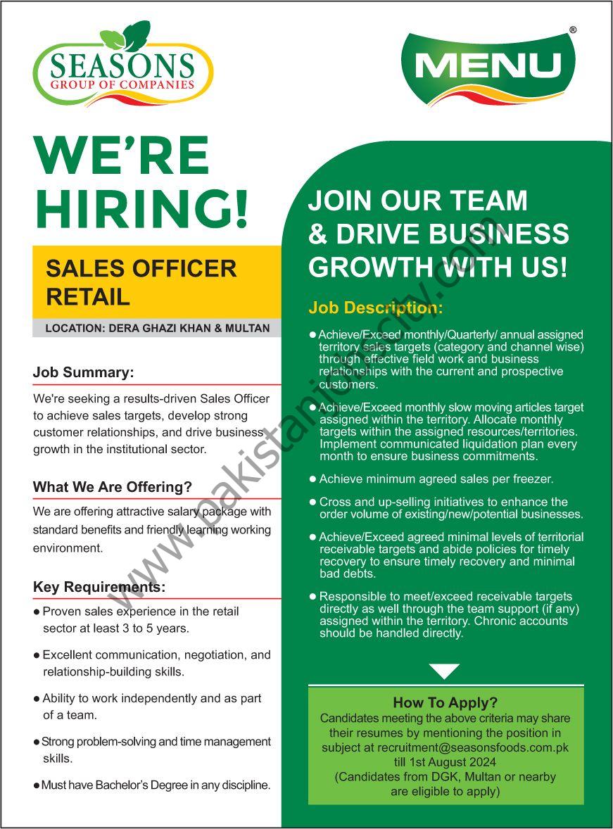 Seasons Foods Pakistan Jobs July 2024 1