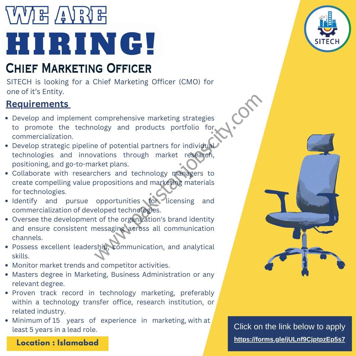 SITECH Jobs Chief Marketing Officer 1