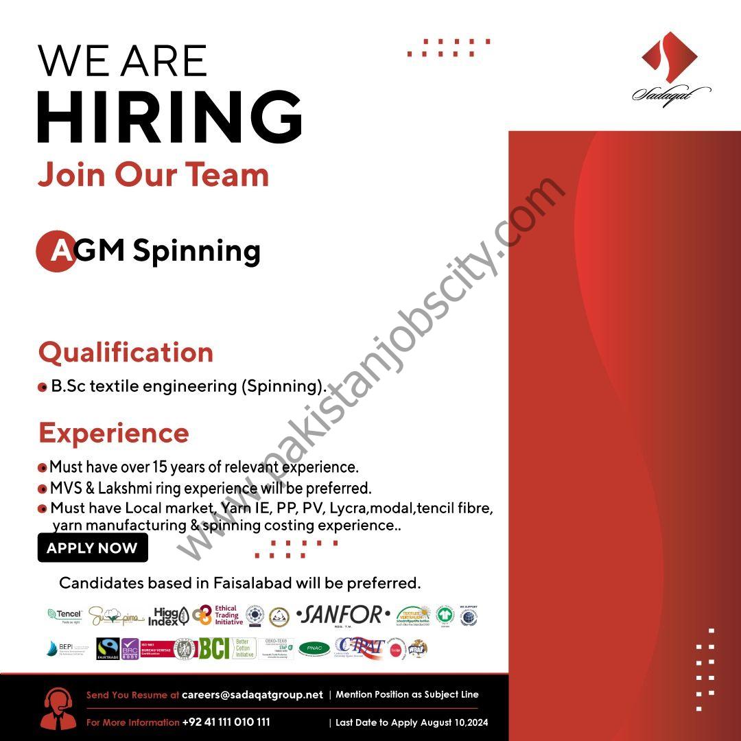 Sadaqat Limited Jobs AGM Spinning 1