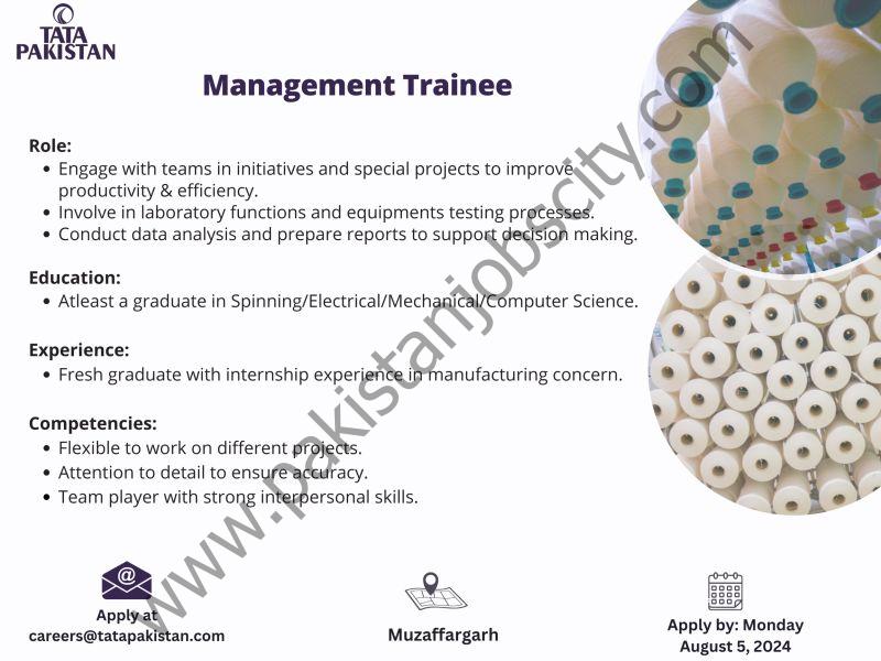 Tata Pakistan Jobs Management Trainee 1