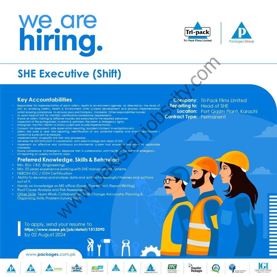 Tri Pack Films Ltd Jobs SHE Executive 1