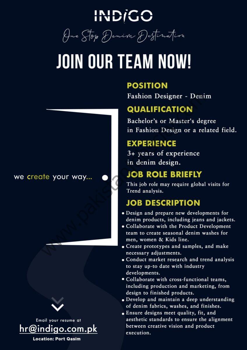 Indigo Textile Mills Jobs Fashion Designer 1