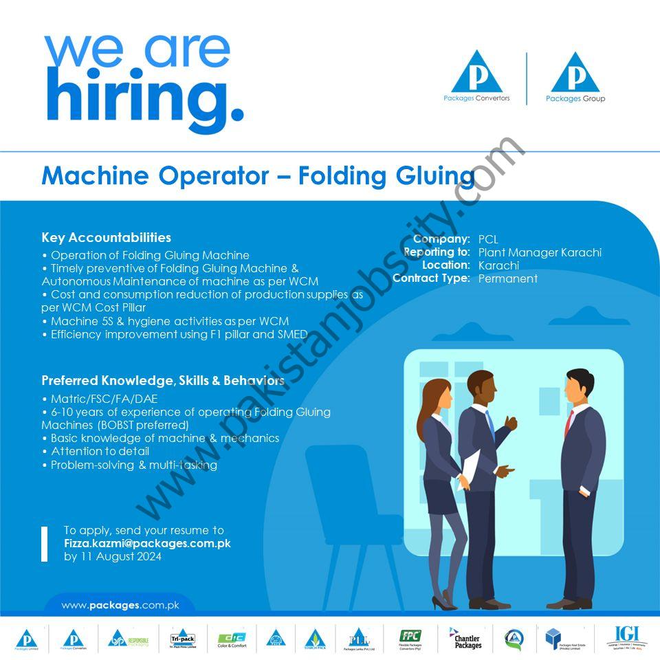 Packages Group Jobs Machine Operator 1