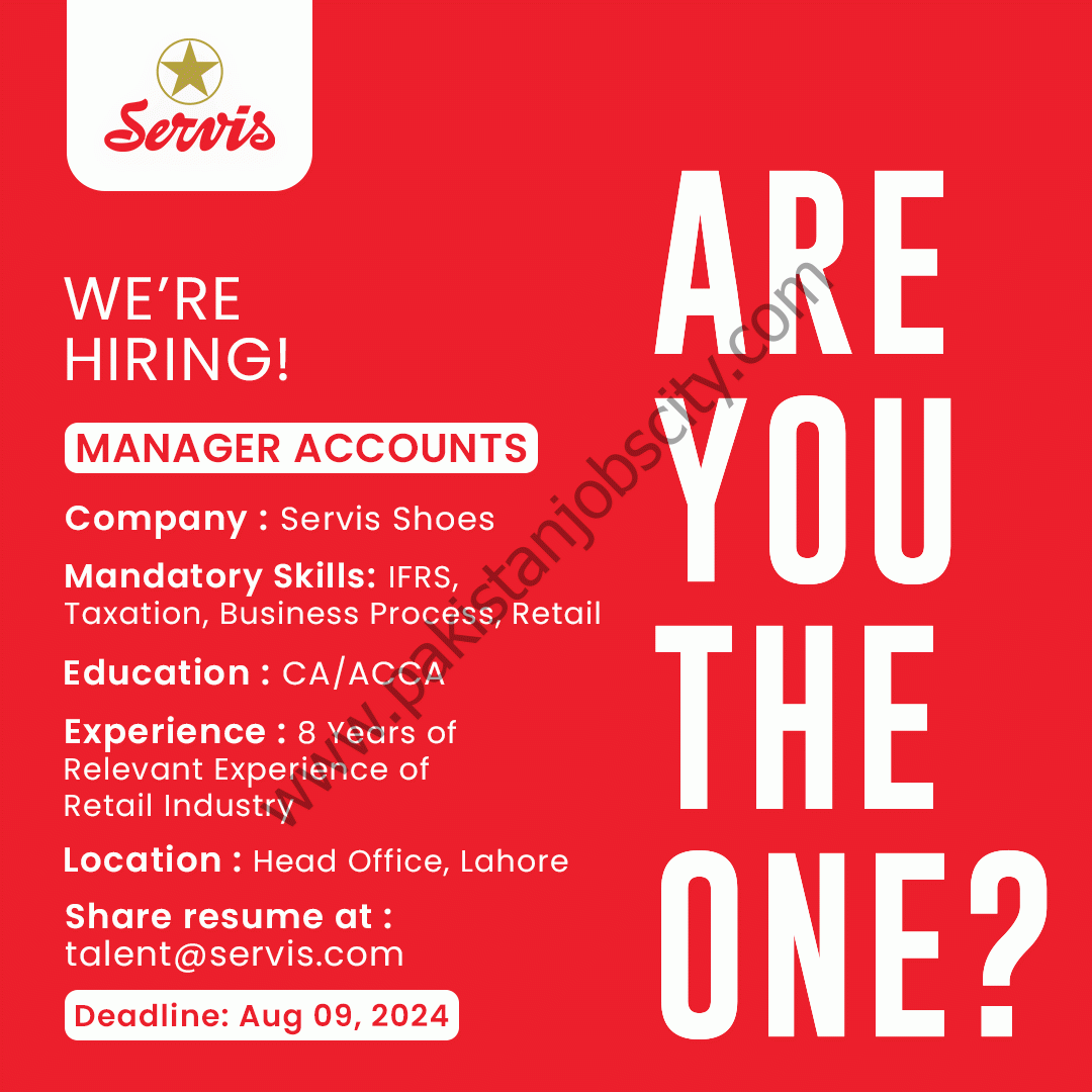 Servis Shoes Jobs Manager Accounts 1
