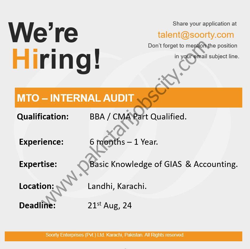 Soorty Enterprises Jobs MTO Internal Audit 1