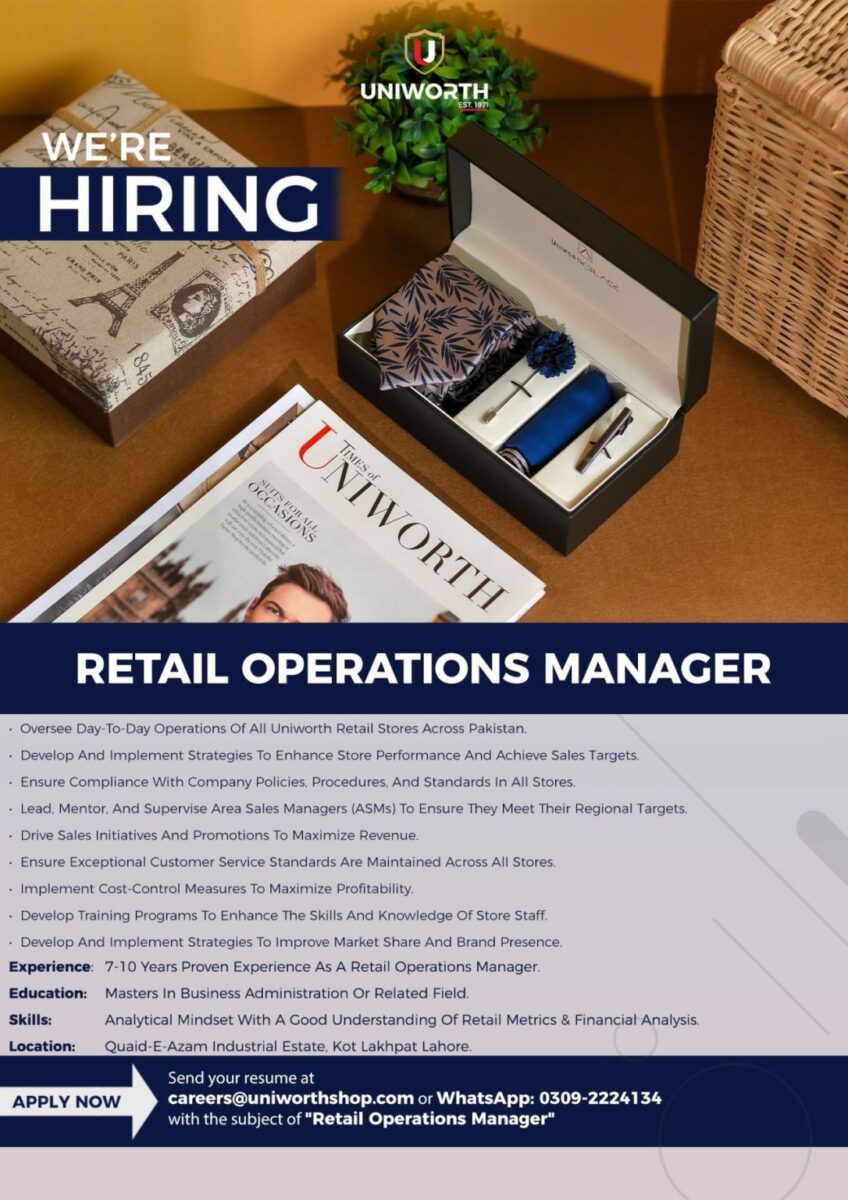 Uniworth Jobs August 2024 1