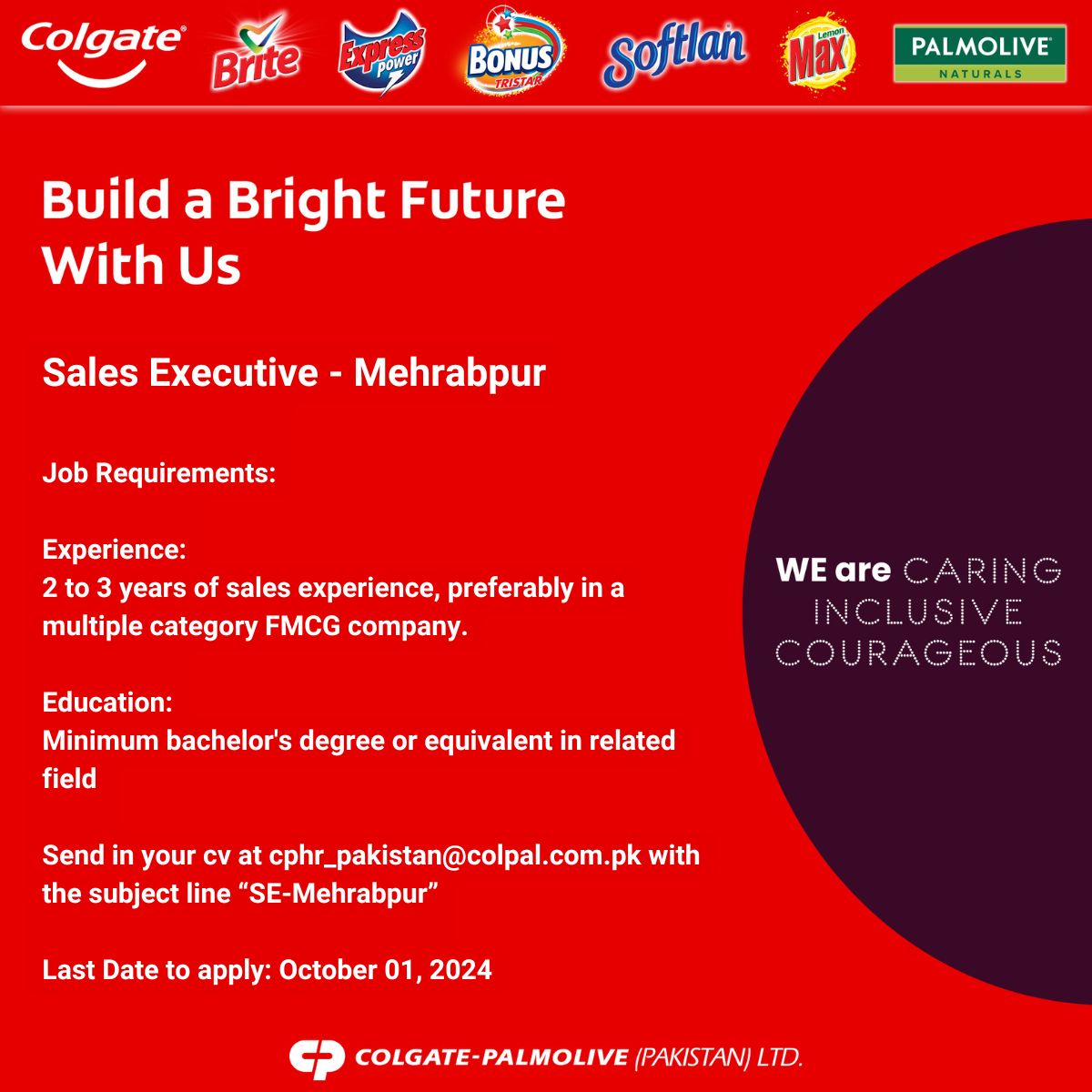 Colgate Pamolive Pakistan Jobs Sales Executive 1