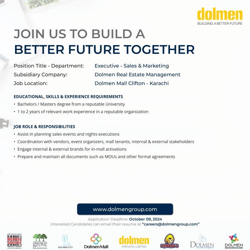 Dolmen Group Jobs Executive Sales & Marketing 1